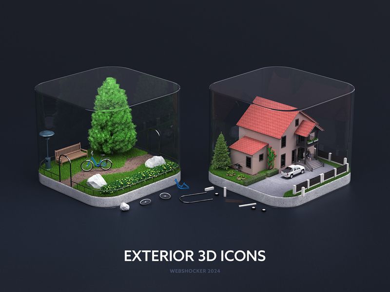 Exterior 3d icons
