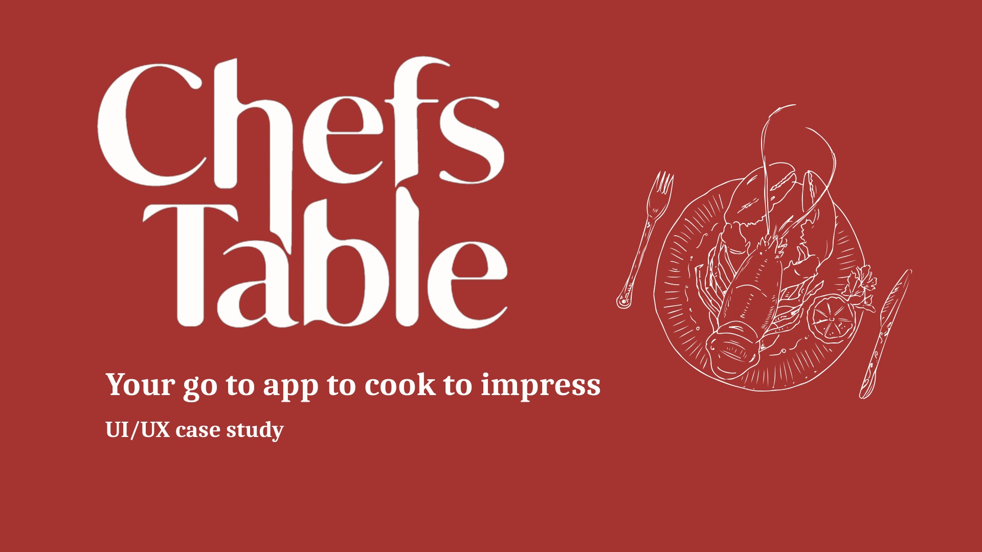 CHEFS TABLE-COOKING APP