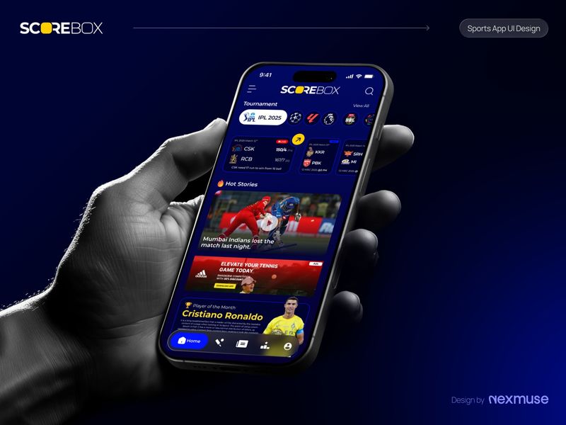 ScoreBox — Sports Live Score App Design