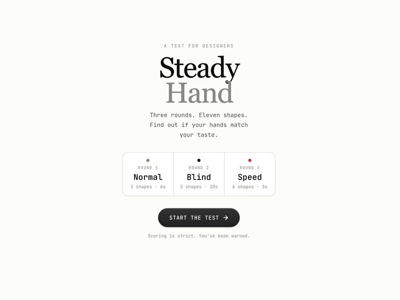Steady Hand: Mini game built with Framer agents