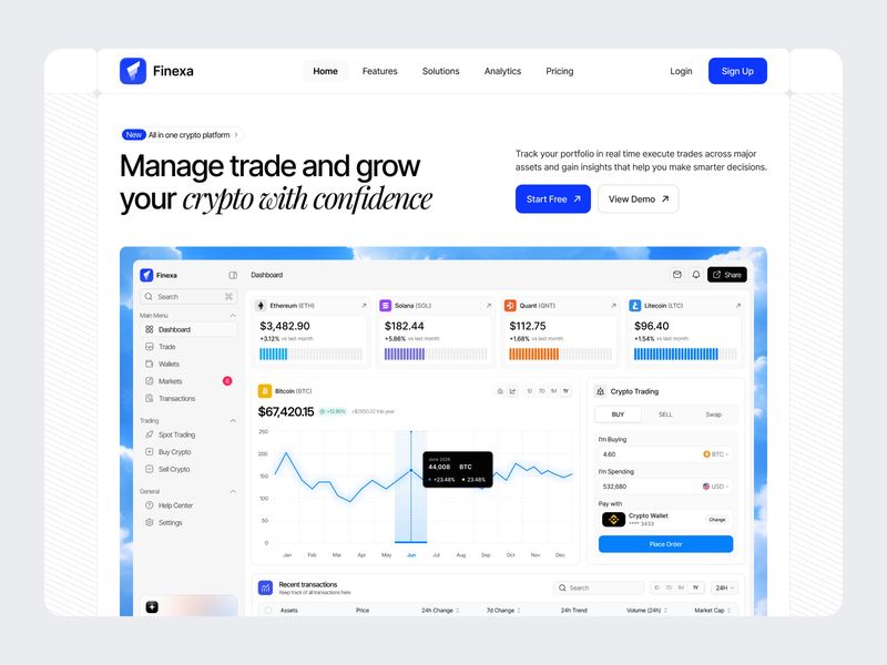Crypto Landing Page Design