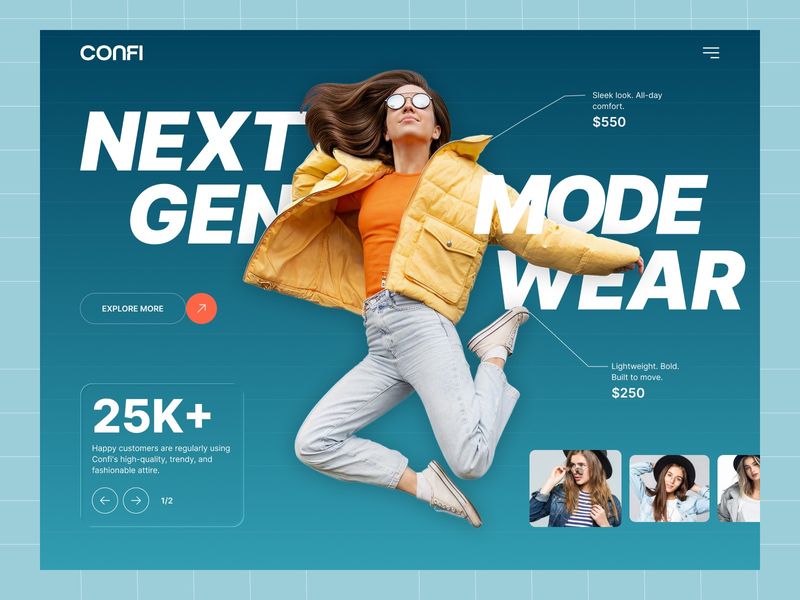 eCommerce Landing Page for Confi Fashion