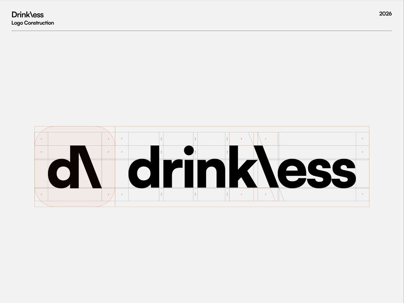 Drinkless — Logo Construction & Grid