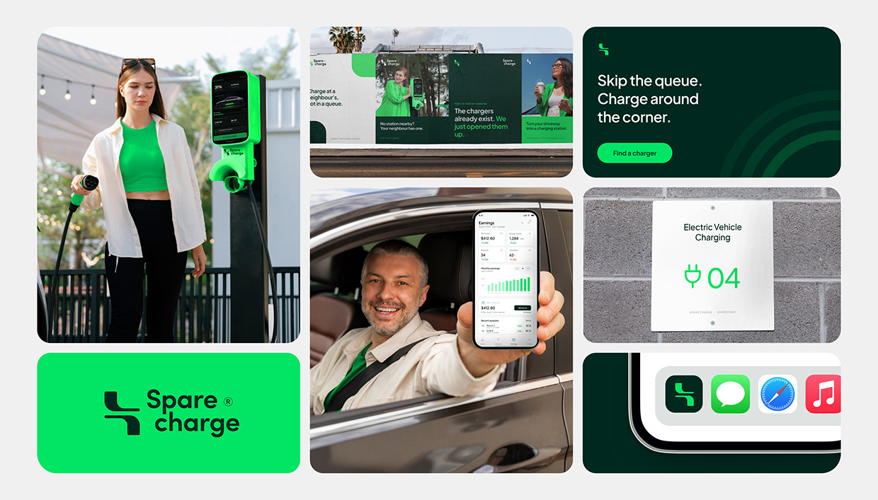 SpareCharge | Peer-to-Peer EV Charging Brand Identity Image 2
