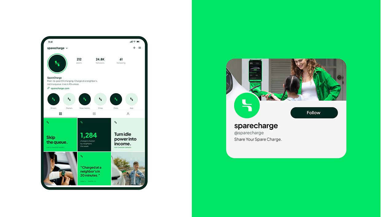 SpareCharge | Peer-to-Peer EV Charging Brand Identity Image 23