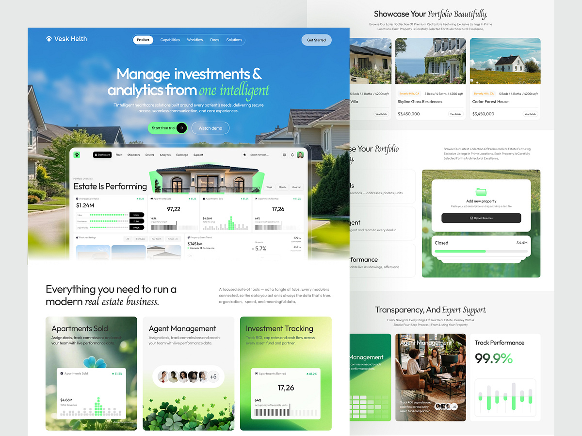 Real Estate Investment Analytics & Property Management Website