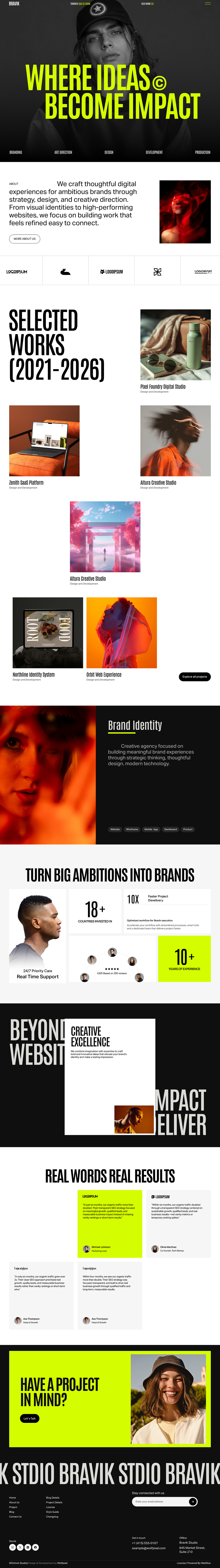 Creative Agency Website — Branding & Digital Experience Image 1