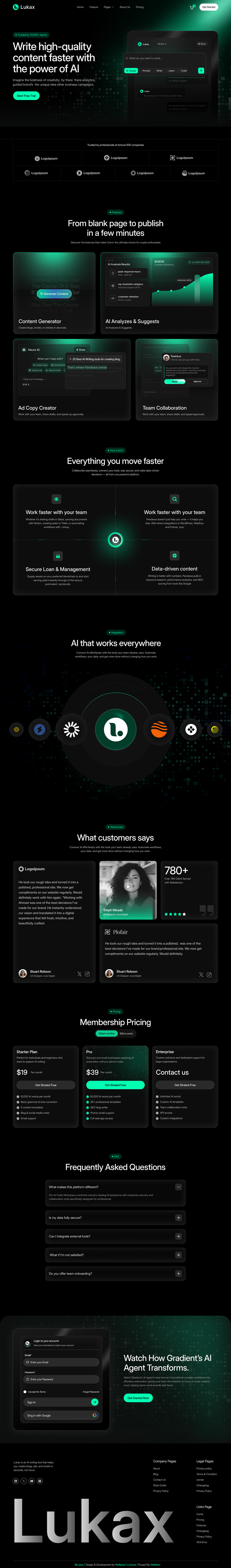 AI Content Creation & SaaS Landing Page Design Image 1