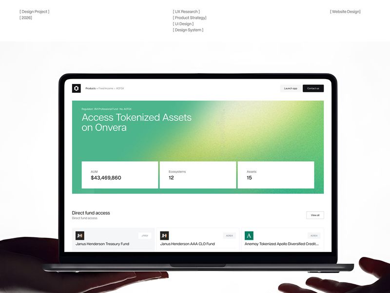RWA Tokenization & Asset Management | Website UI/UX