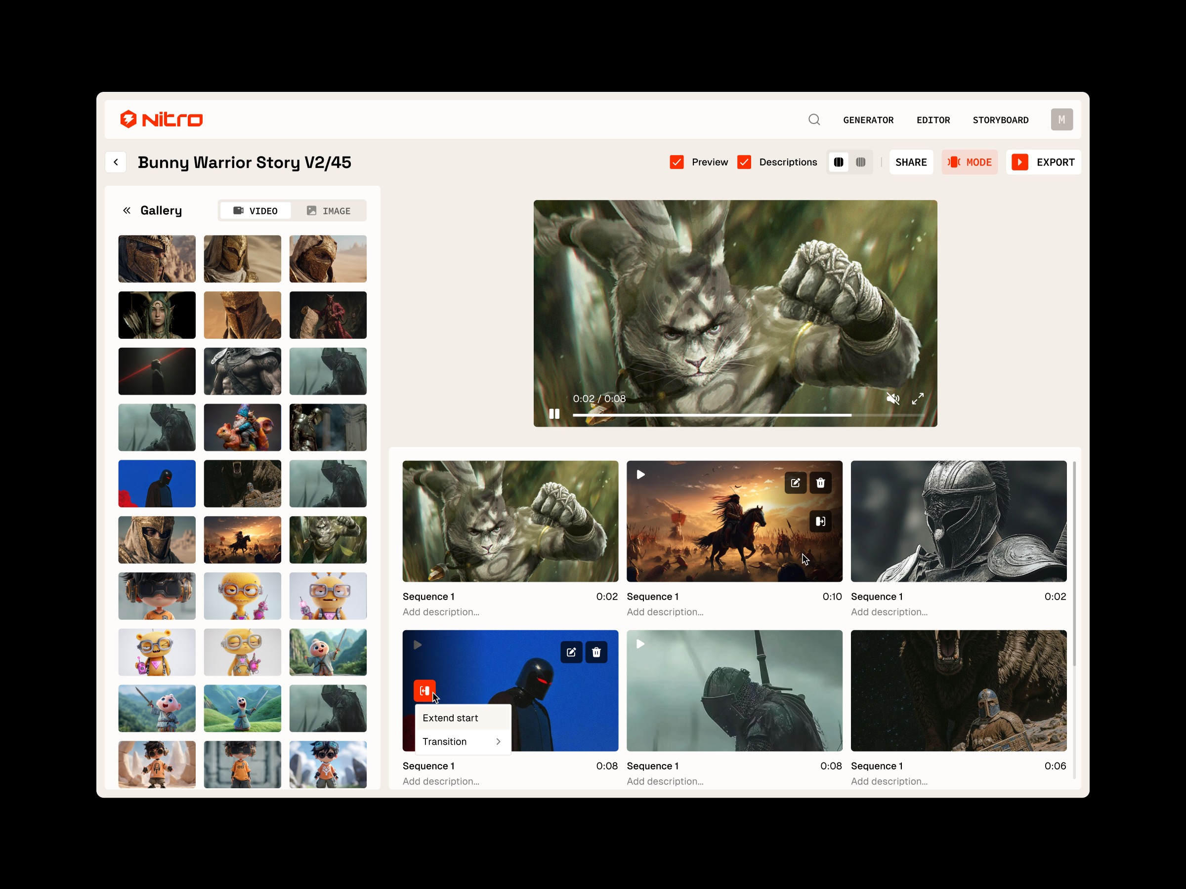 Nitro AI - Storyboard and Video Editing Image 1