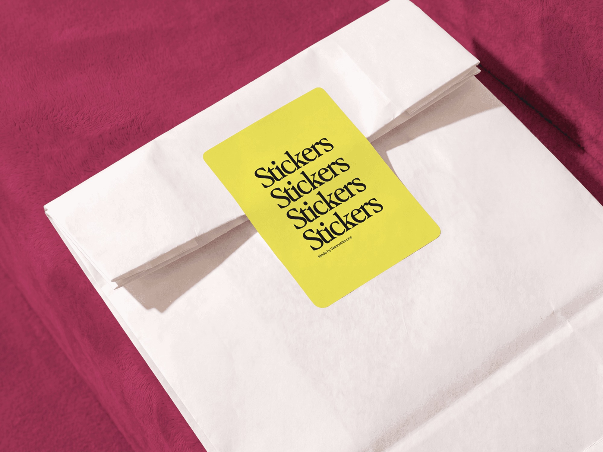 Paper Bag Sticker Mockup