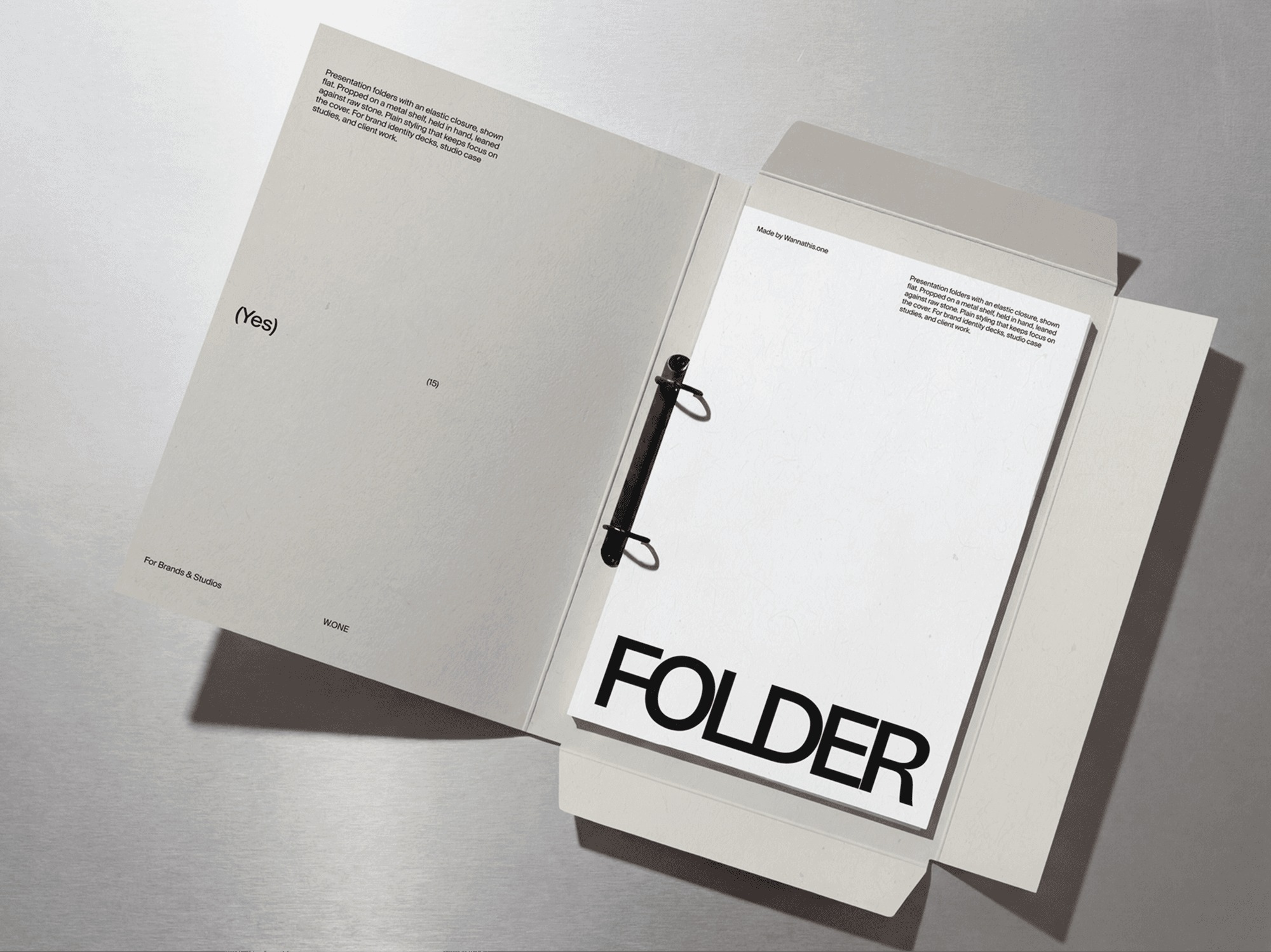 Open Ring Binder Presentation Folder Mockup