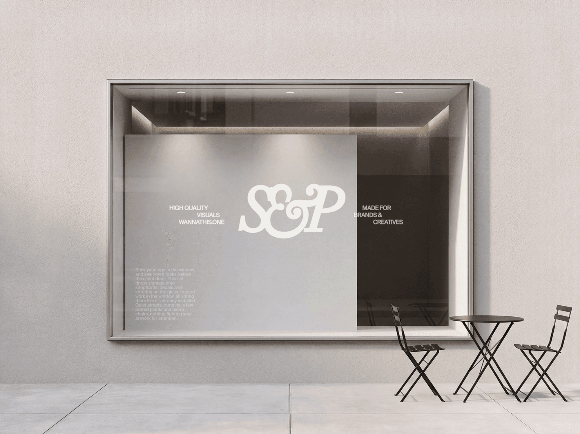 Square Storefront Window Signage Mockup