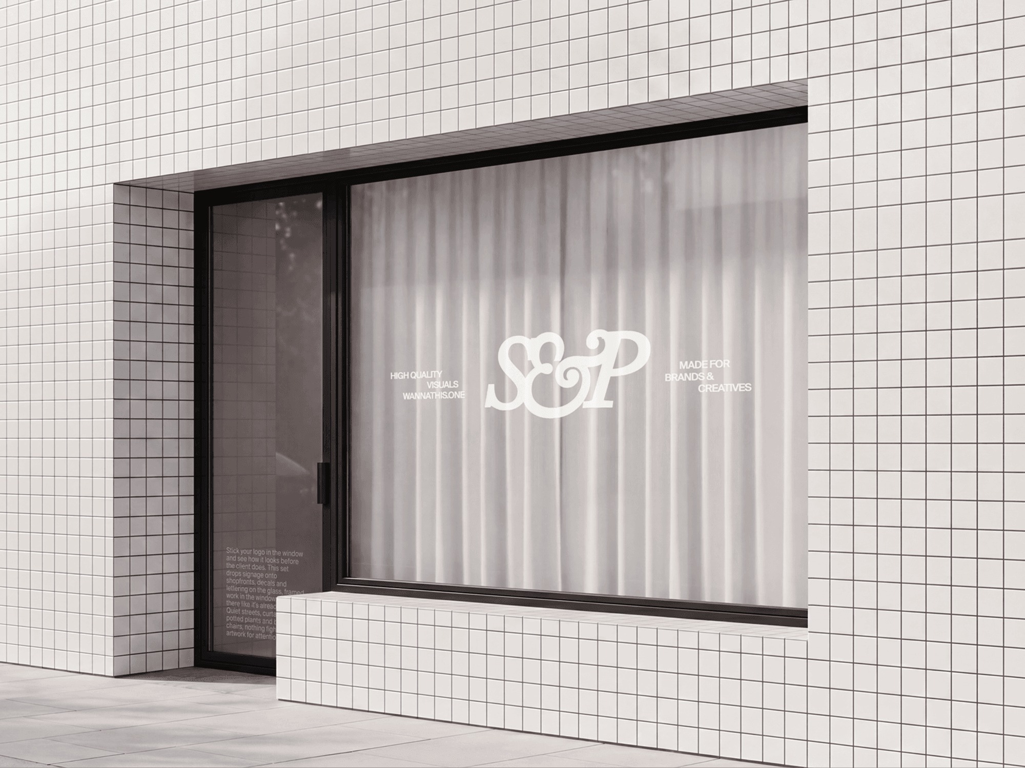 Corner Shop Window Branding Mockup