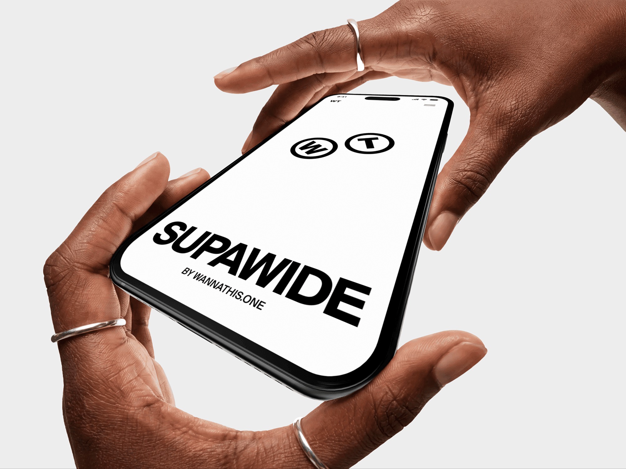 Wide Angle iPhone Mockups in Hands