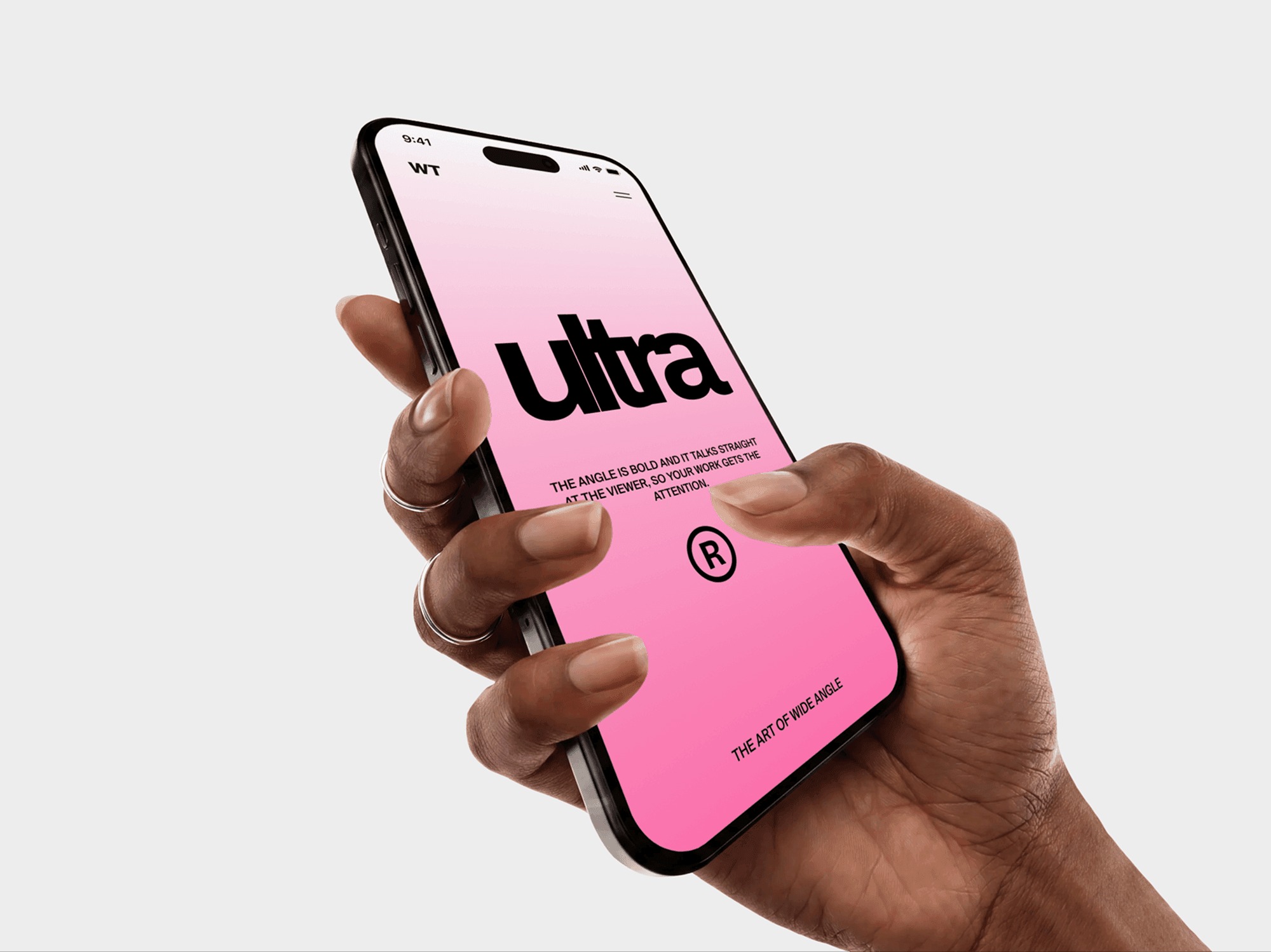 Wide Angle iPhone Mockups in Hands Image 4