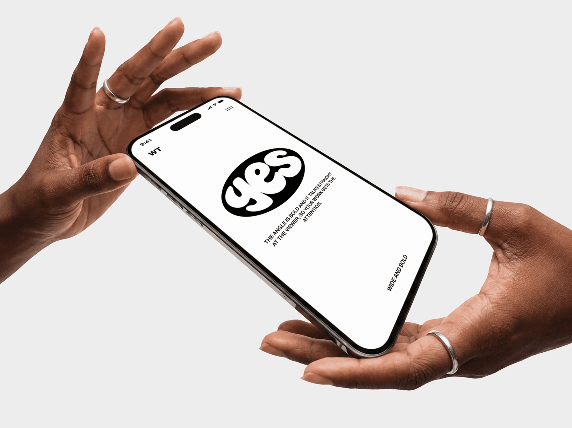 Wide Angle iPhone Mockups in Hands Image 5