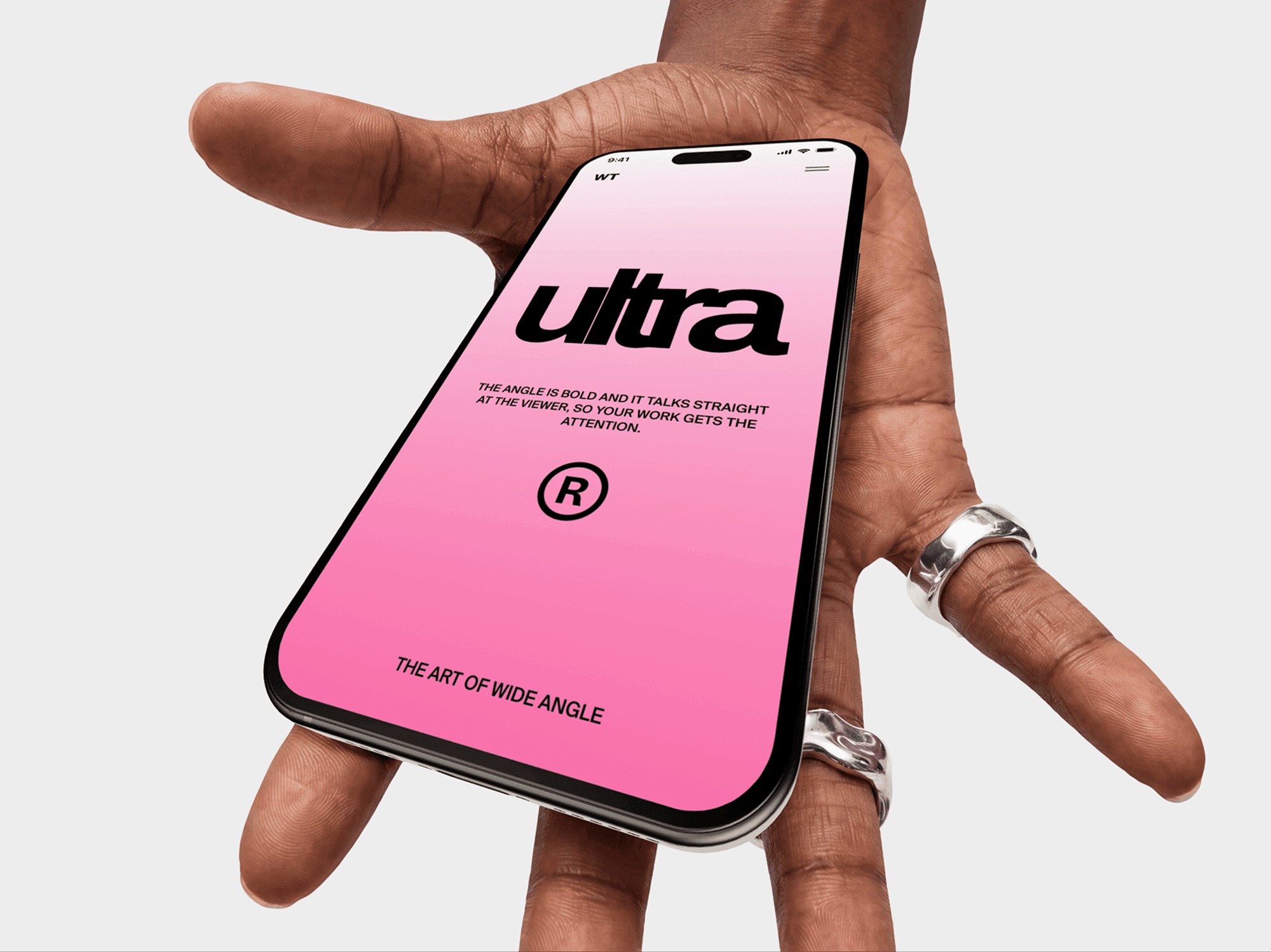 Wide Angle iPhone Mockups in Hands Image 6