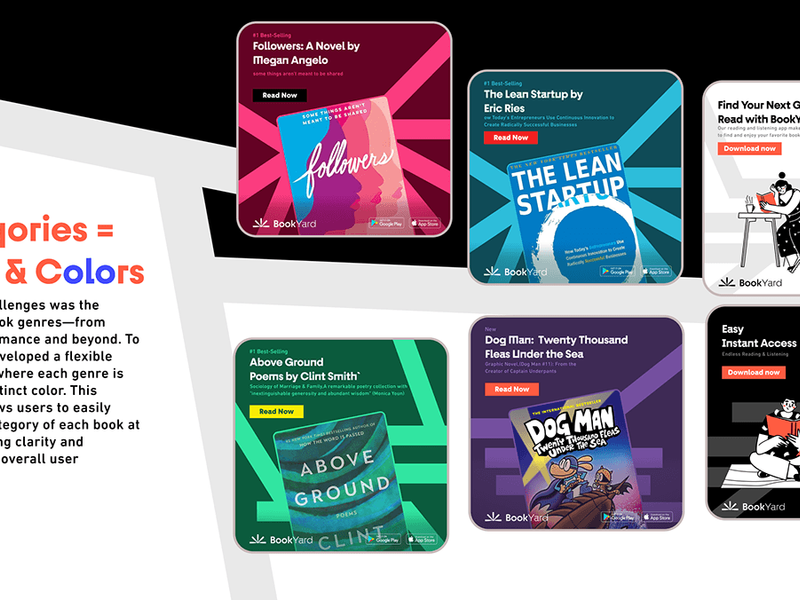 Creative Direction for Books App | Bookyard