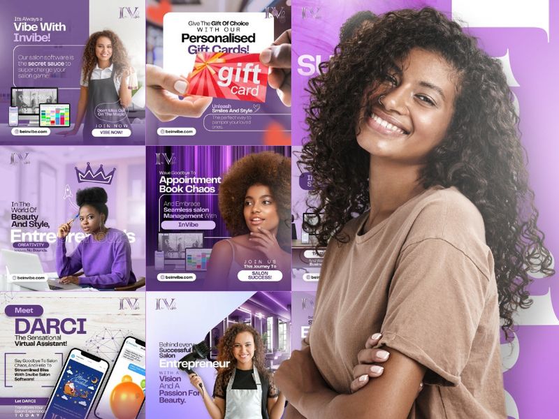 Social Media Design for Women Salon Organizing App