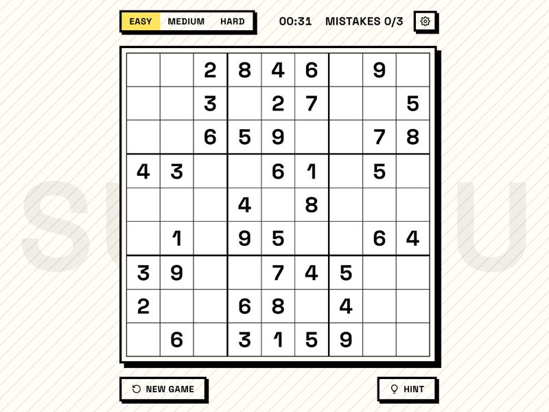 Vanilla Sudoku: 6 Themes