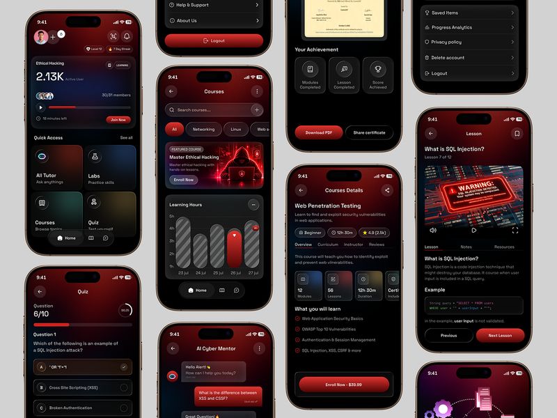 Cybersecurity Course App AI Mentor Security Labs & Learning