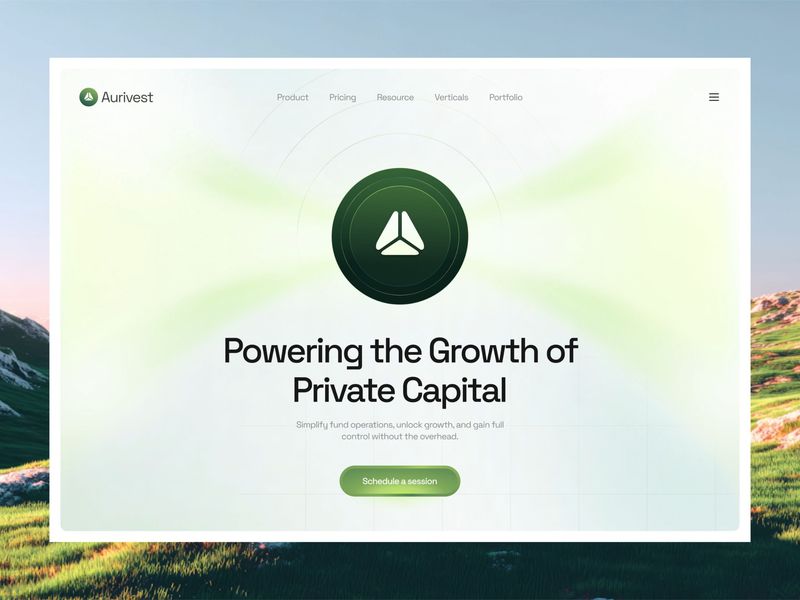 Aurivest - Fintech Investment Platform Website Motion Graphic
