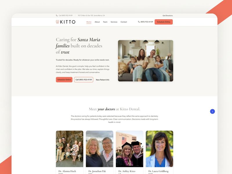 Kitto Dental — Family Dentistry Website Design