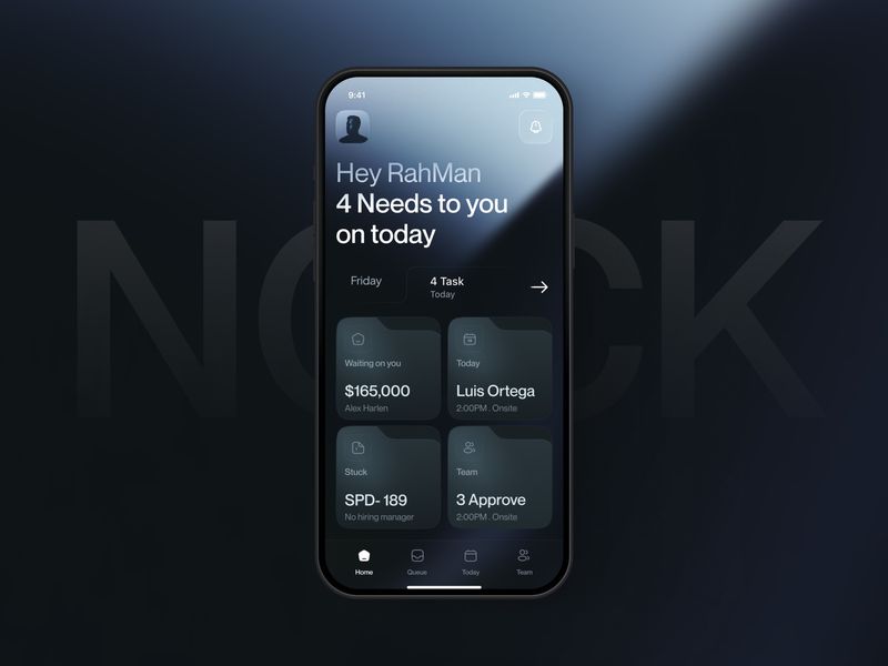Nock - B2B Hiring & ATS Offer Approval Mobile App UI/UX