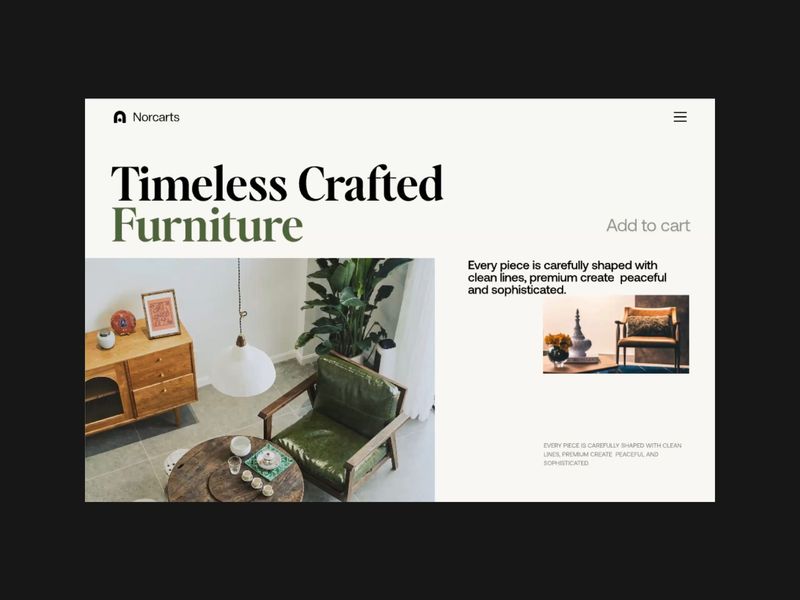 Furniture Ecommerce Landing Page
