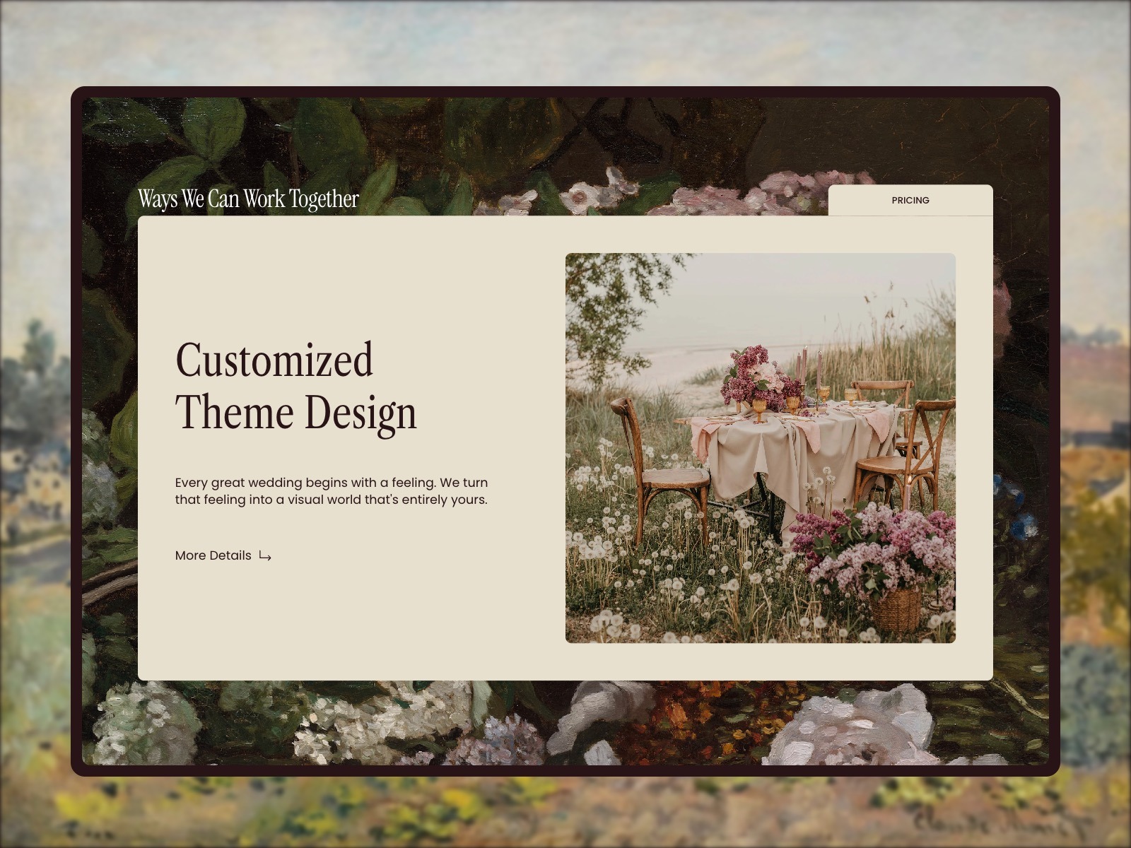 Lumene - Wedding Planner & Event Agency Framer Website Template Image 0