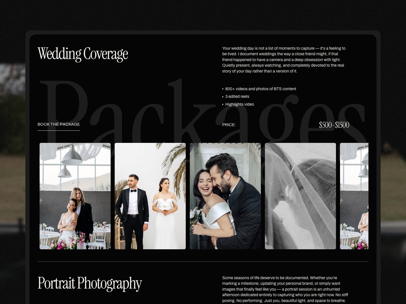 Aperol - Wedding Photography Website Template for Framer Image 0