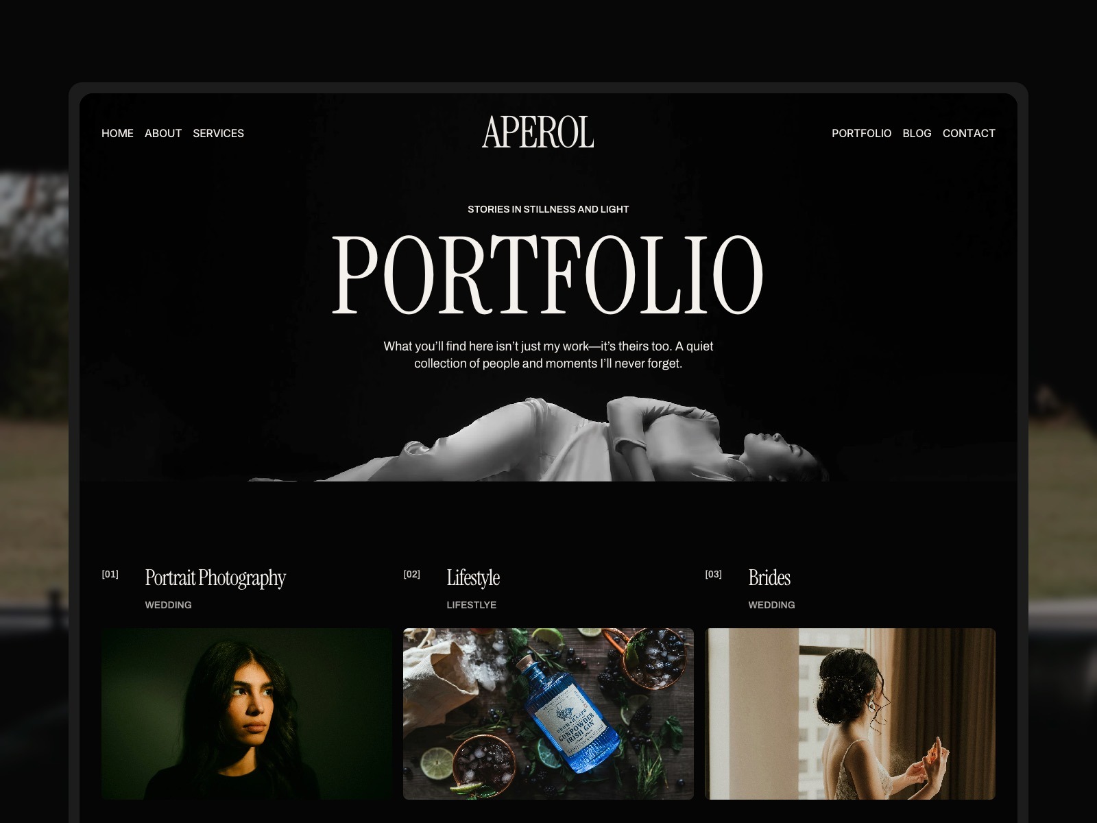 Aperol - Wedding Photography Website Template for Framer Image 1