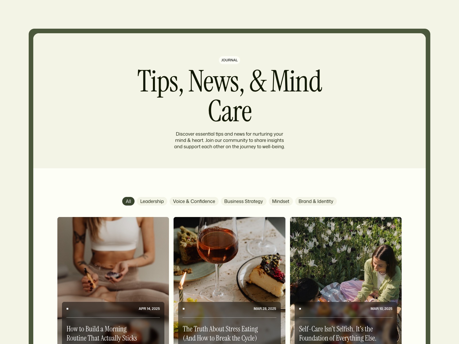 Awakened - Wellness Coach Website Template for Framer Image 1