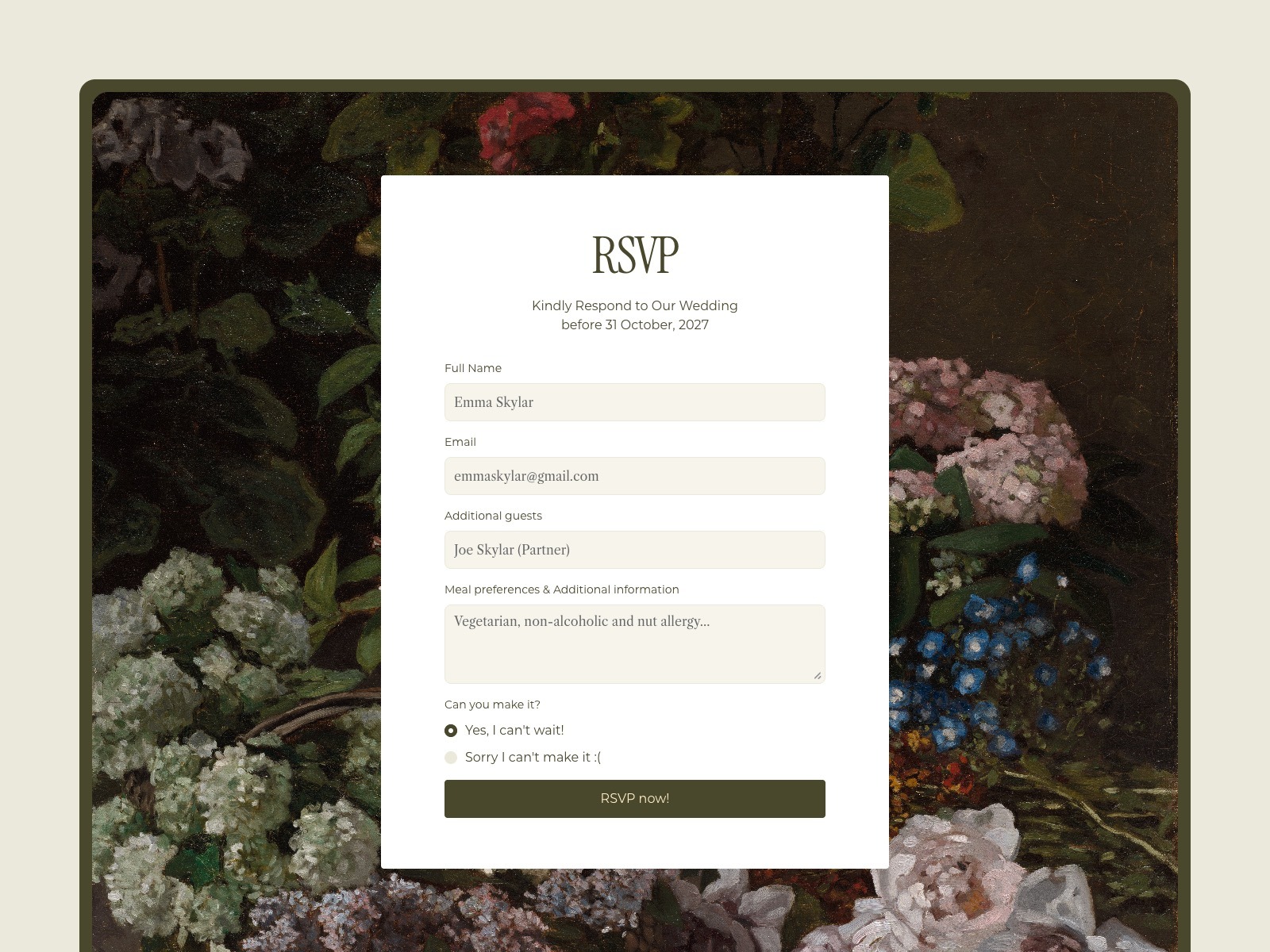 Miren - The Knot Wedding Website Template for Framer Image 1