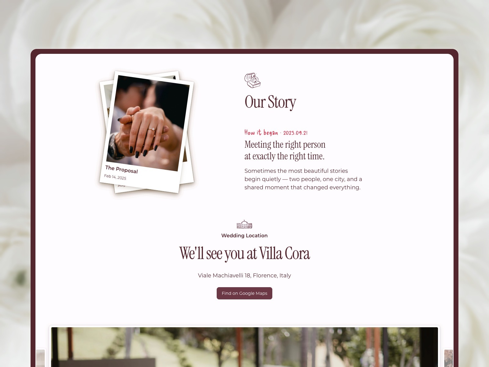 Wedded - Wedding Invitation Website Template for Framer Image 0
