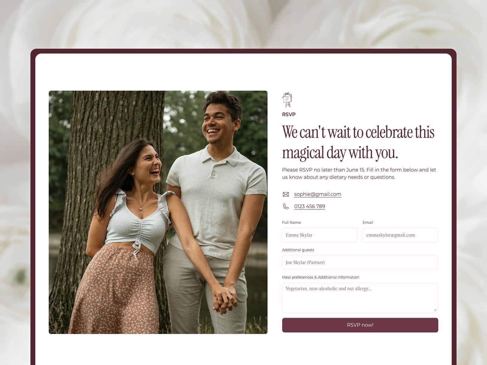 Wedded - Wedding Invitation Website Template for Framer Image 2