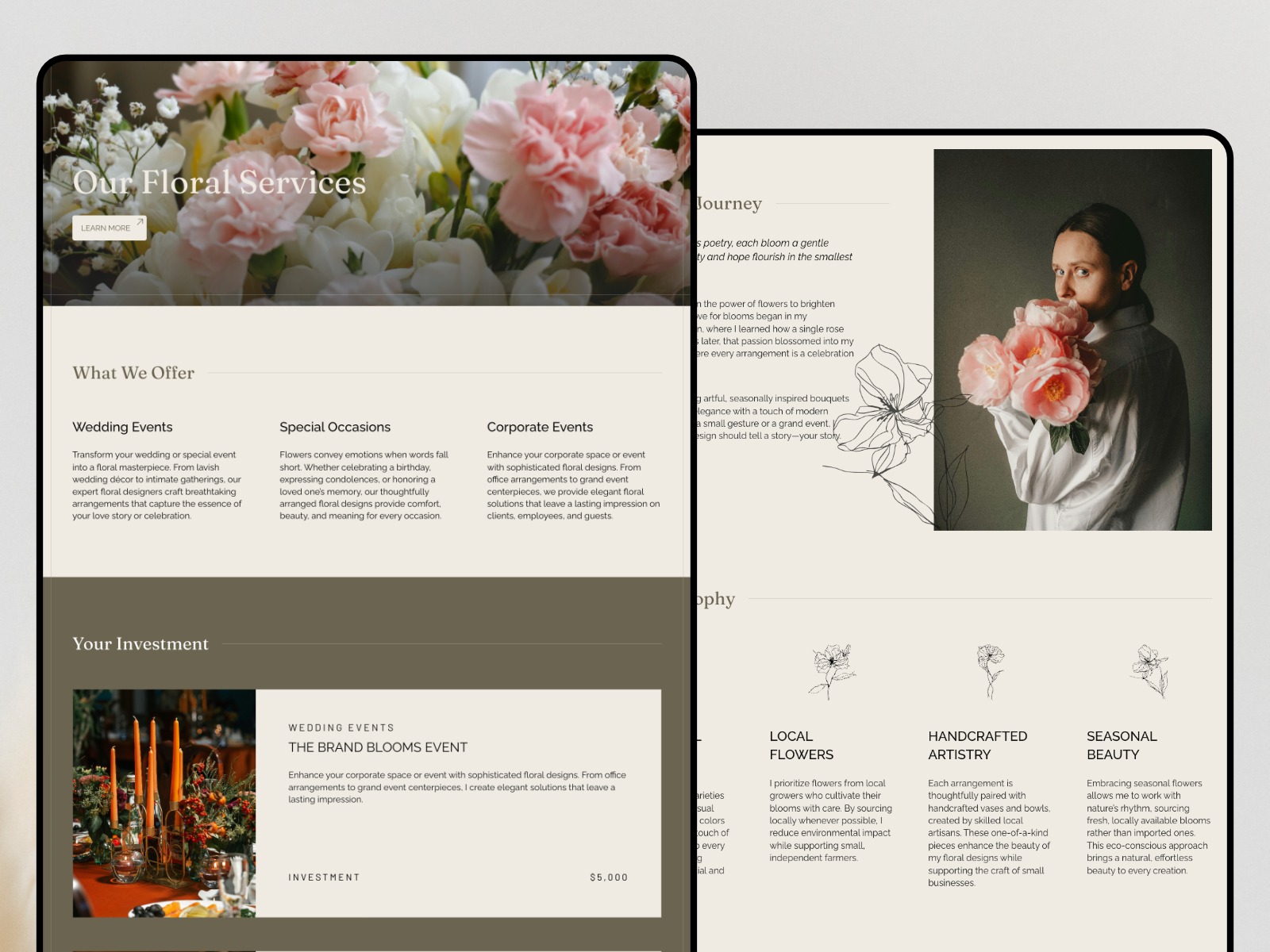 Floraly - Florist & Photographer Website Template for Framer Image 0