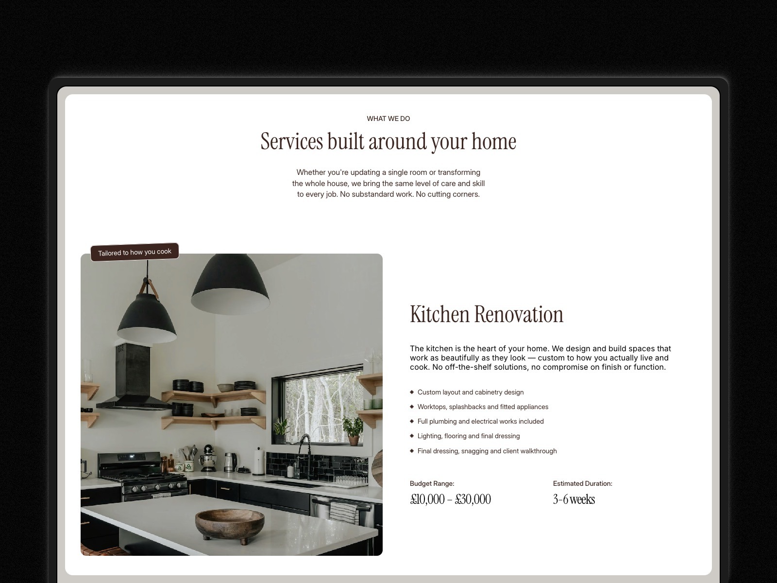 Renovia - Home Construction & Renovation Website Template for Framer Image 1