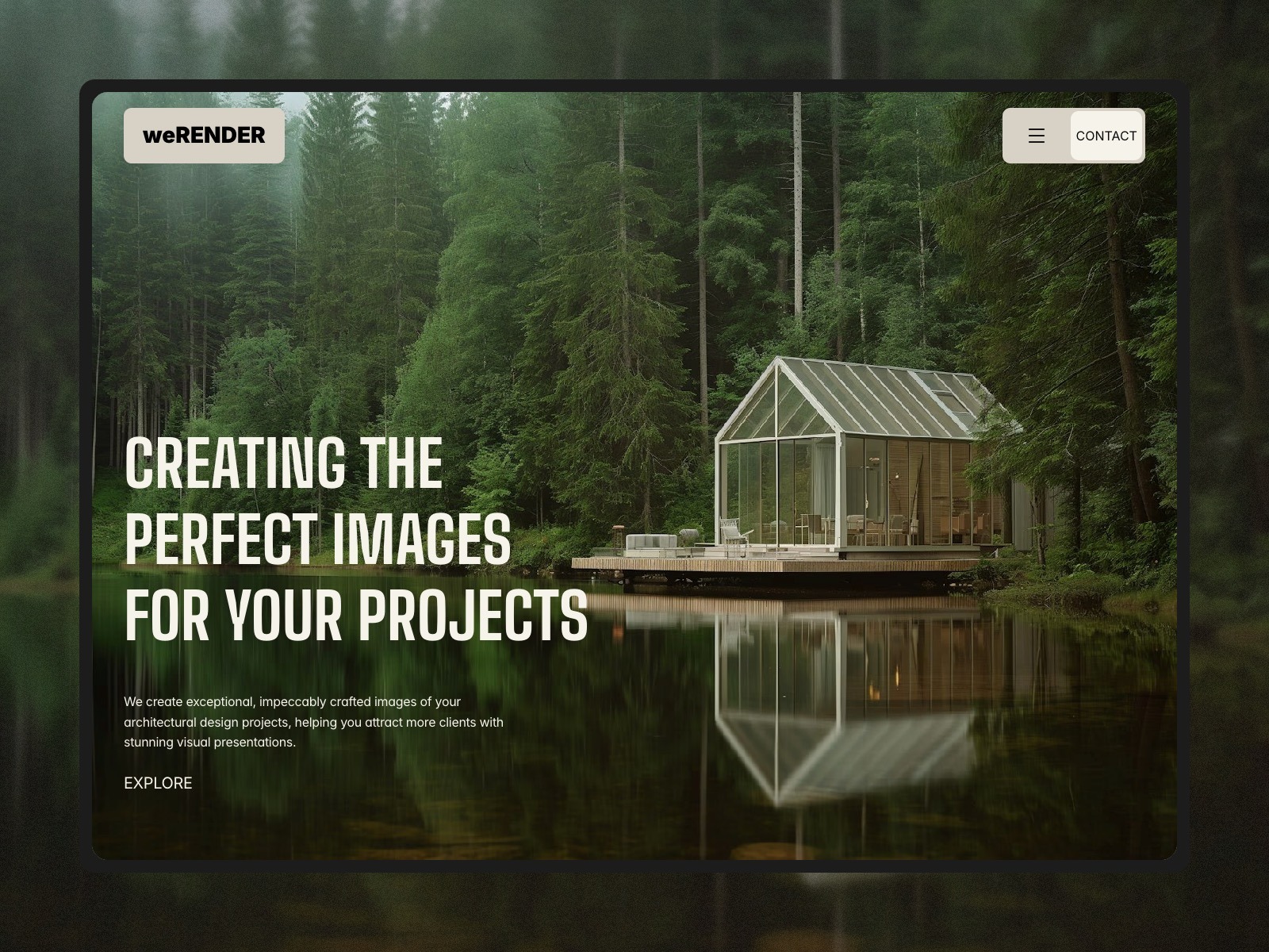 weRENDER - Portfolio Website Template for Framer