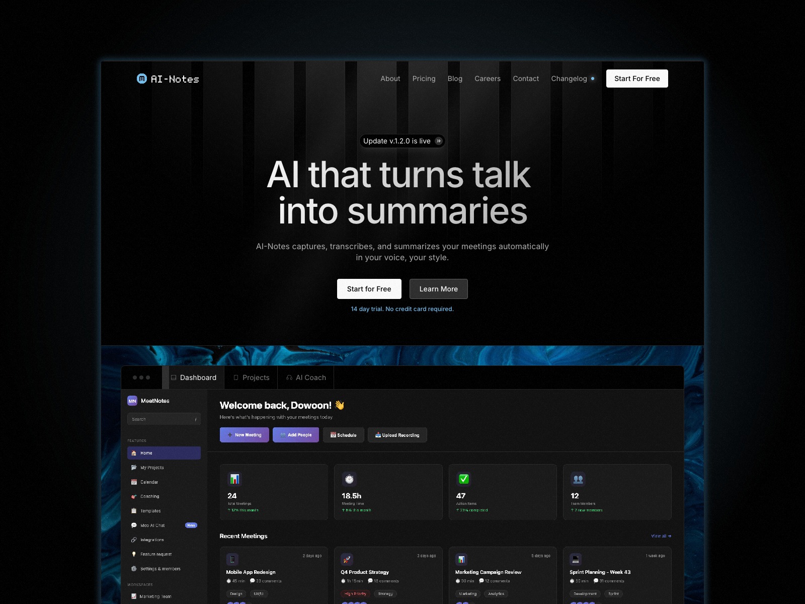Notes - SaaS & AI Website Template for Framer