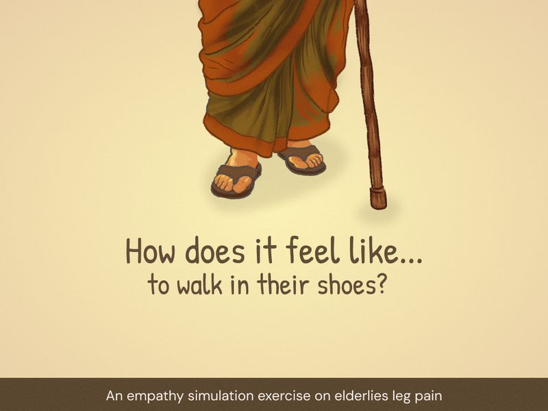 An Empathy Simulation exercise on elderlies leg pain