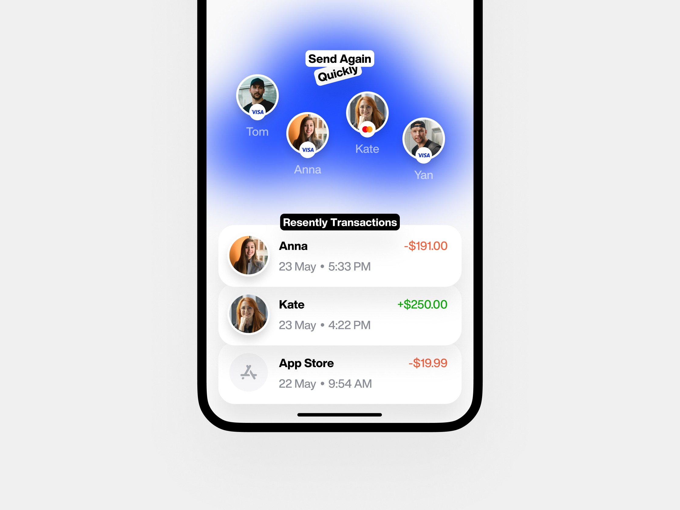 Storing money and executing transaction - Mobile app design Image 0