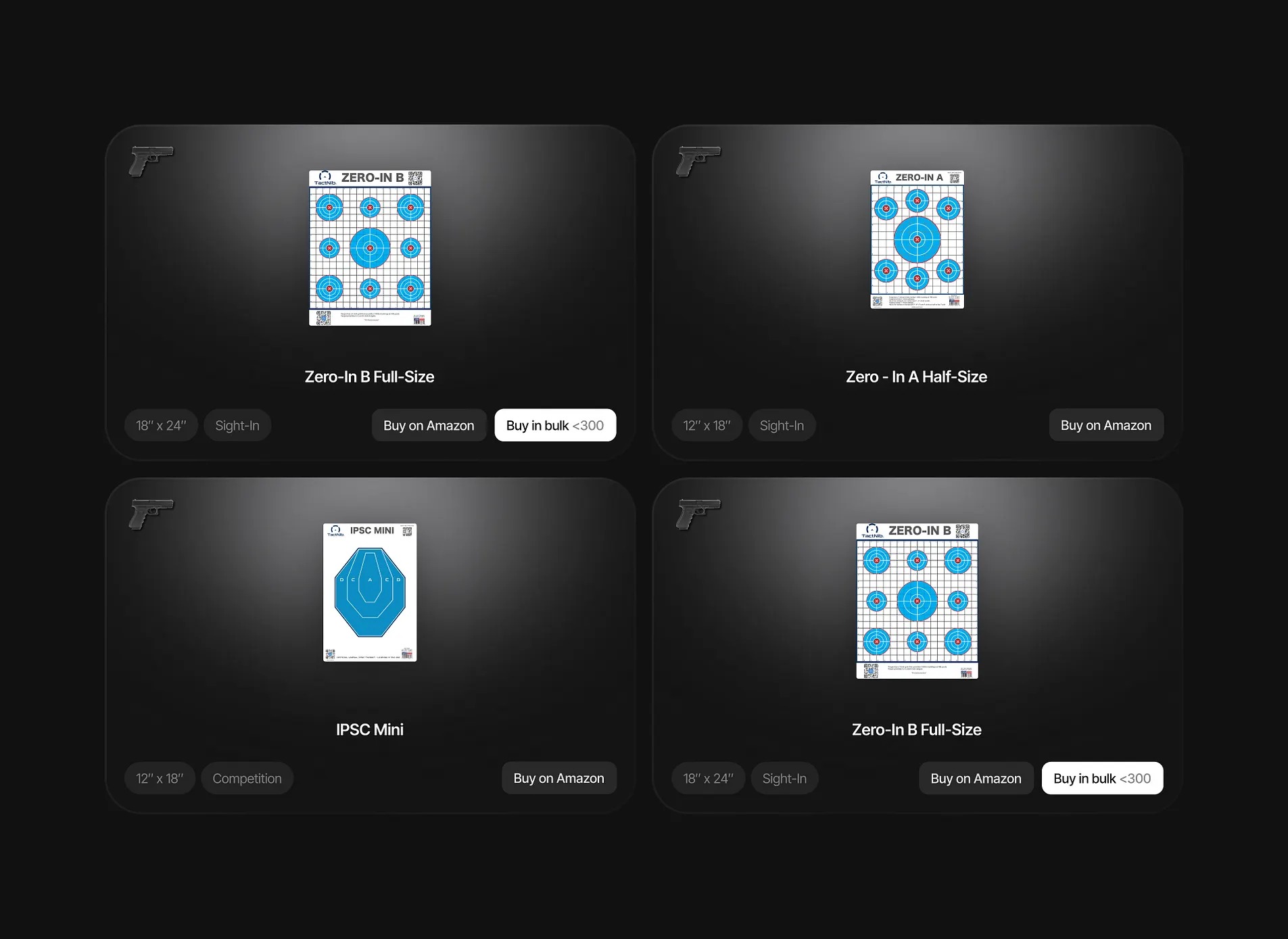 TactNib promo site - targets and a shooting analysis app Image 2