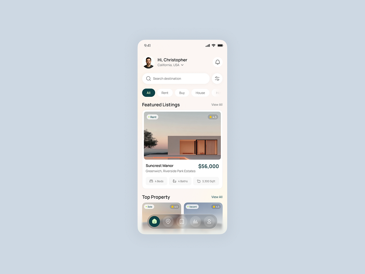 Real Estate App UI Image 1