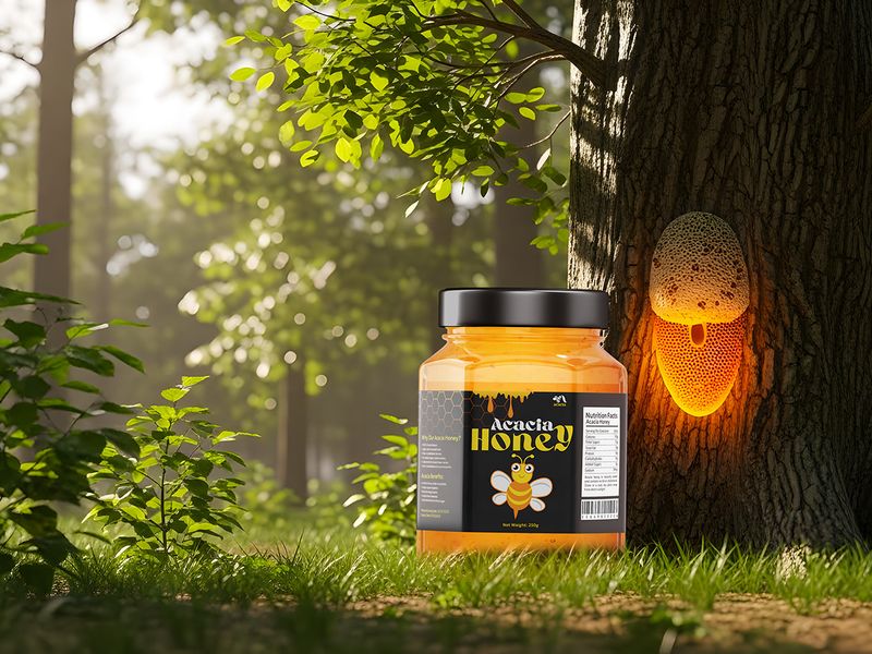 Acacia Honey Jar Packaging Design