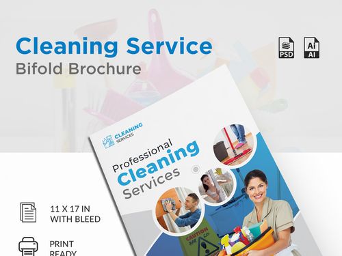 Cleaning Service Bifold Brochure on Behance