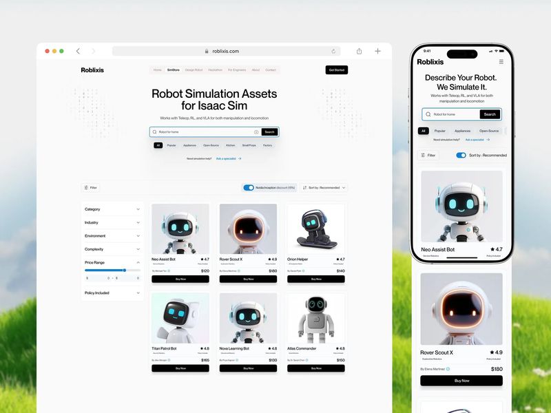 Robotics AI Platform - Store Page