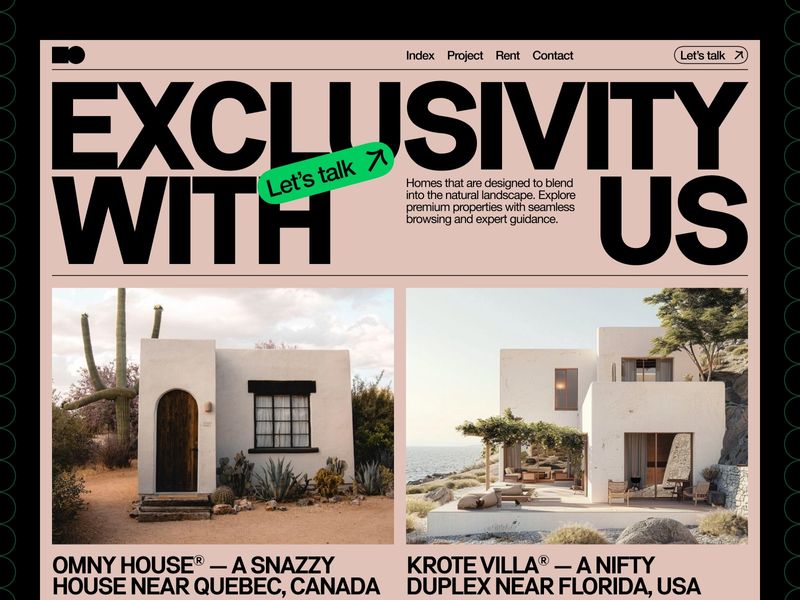 Real Estate Website Header
