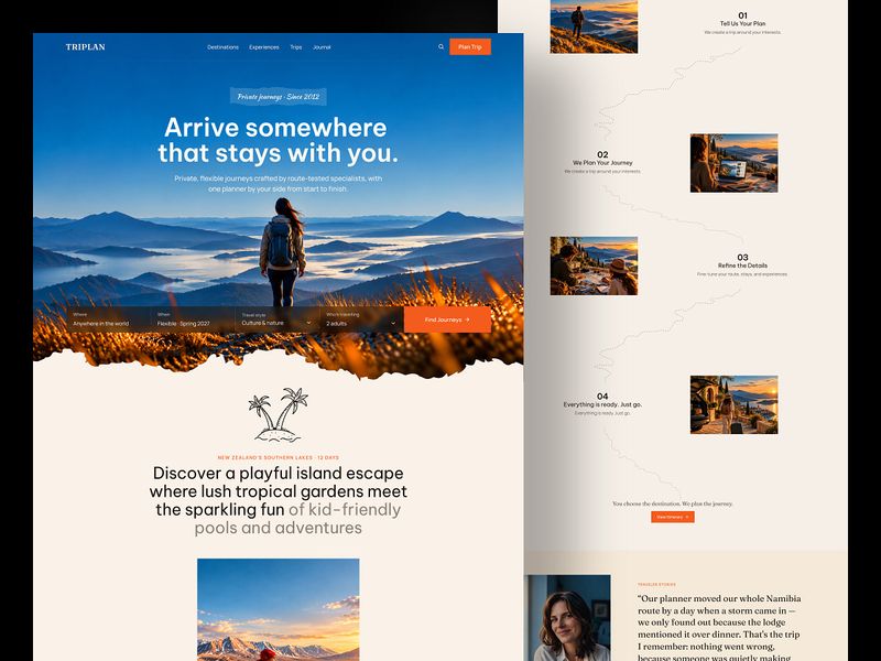 TRIPLAN - Travel Agency Website Design